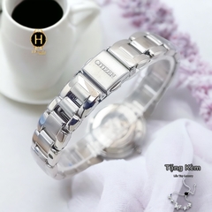 Đồng Hồ Nữ CITIZEN Cơ PR1020-85A Dây Thép Mặt Trắng Lộ  Kính Sapphire