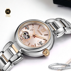 Đồng Hồ Nữ CITIZEN Automatic PR1024-84X Dây Thép Mặt Hồng Open Heart
