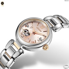 Đồng Hồ Nữ CITIZEN Automatic PR1024-84X Dây Thép Mặt Hồng Open Heart