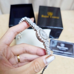 Đồng Hồ Nữ Royal Crown Quartz Đính Đá R2064 Thép Trắng