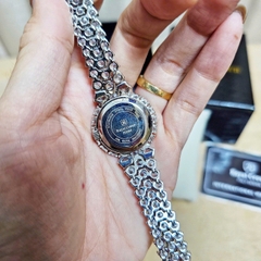 Đồng Hồ Nữ Royal Crown Quartz Đính Đá R2064 Thép Trắng
