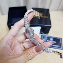 Đồng Hồ Nữ Royal Crown Quartz Đính Đá R2064 Thép Trắng