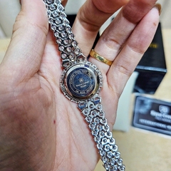 Đồng Hồ Nữ Royal Crown Quartz Đính Đá R2064 Thép Trắng