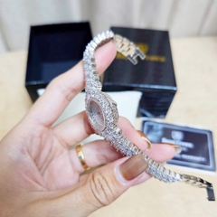 Đồng Hồ Nữ Royal Crown Quartz Đính Đá R2064 Thép Trắng