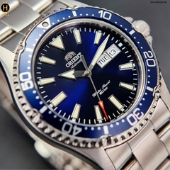 Đồng Hồ Nam Orient Automatic RA-AA0002L19B ( RA-AA0002L1 ) Mako 3 Dây Thép Trắng Mặt Xanh