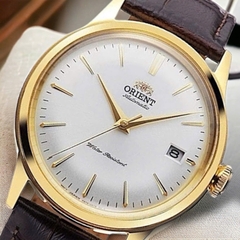 Đồng Hồ Nam Orient Automatic Contemporary Classic Bambino RA-AC0M01S30B ( RA-AC0M01S10B ) ( RA-AC0M01S ) Dây Da Nâu Thép Vàng Mặt Trắng
