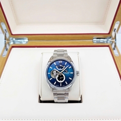 Đồng Hồ Nam Orient Star Automatic Semi Skeleton BLue green Grandient MOP Dial RK-BY0001A
