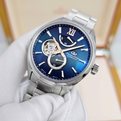 Đồng Hồ Nam Orient Star Automatic Semi Skeleton BLue green Grandient MOP Dial RK-BY0001A