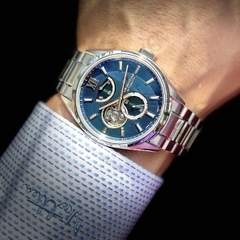 Đồng Hồ Nam Orient Star Automatic Semi Skeleton BLue green Grandient MOP Dial RK-BY0001A