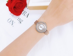  Đồng hồ Nữ Royal Crown Quartz 3628 Thép Rose