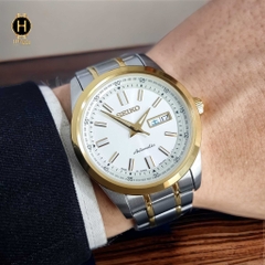 Đồng Hồ Nam Seiko Automatic Demiwhite Demi Gold SARV004