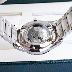 Đồng Hồ Nam Seiko Automatic Open Heart SCVE051 Dây Thép Vỏ Trắng Mặt Xanh