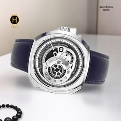 Đồng Hồ Nam SevenFriday Automatic  Q1/03 Dây Da Mặt Trắng.