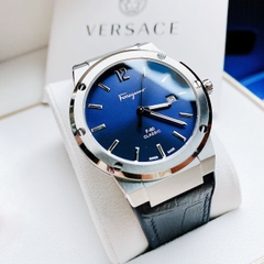 Đồng Hồ Nam Salvatore Ferragamo Quartz SFDT00319 Dây Da Vỏ Trắng Mặt Xanh Dương Sapphire