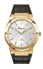 Đồng Hồ Nam Salvatore Ferragamo Quartz SFDT00419 Dây Da Vỏ Vàng Mặt Trắng Sapphire