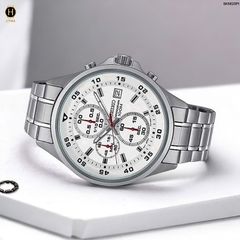 Đồng Hồ Nam Seiko 5 Quartz Chronograph SKS623P1 Dây Thép Mặt Trắng