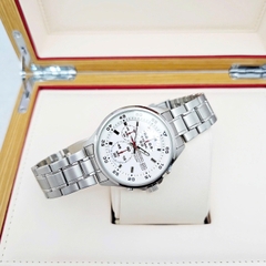 Đồng Hồ Nam Seiko 5 Quartz Chronograph SKS623P1 Dây Thép Mặt Trắng