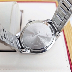 Đồng Hồ Nam Seiko 5 Quartz Chronograph SKS623P1 Dây Thép Mặt Trắng