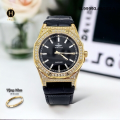 Đồng Hồ Nữ SRWATCH Quartz SL99993.4601GLA Dây Da Đen Vỏ Mạ Gold