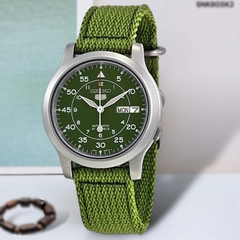 Đồng Hồ Nam Seiko 5 Automatic SNK805K2 ( SNK805 ) Dây Vải Mặt Xanh Rêu