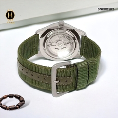 Đồng Hồ Nam Seiko 5 Automatic SNK805K2 ( SNK805 ) Dây Vải Mặt Xanh Rêu