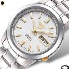 Đồng Hồ Nam Seiko 5 Automatic Sports Quân Đội SNKK07K1 Dây Thép Mặt Trắng