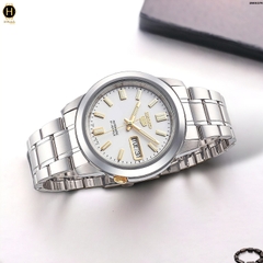 Đồng Hồ Nam Seiko 5 Automatic Sports Quân Đội SNKK07K1 Dây Thép Mặt Trắng