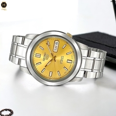 Đồng Hồ Nam Seiko 5 Automatic Sports SNKK13K1 Dây Thép Mặt Vàng