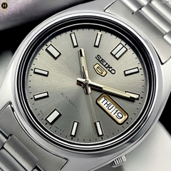 Đồng Hồ Nam Seiko 5 Automatic SNXS75K1 ( SNXS75 ) Vỏ Trắng Mặt Xám Khói