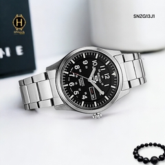 Đồng Hồ Nam Seiko 5 Automatic SNZG13J1 Sport Dây Thép Mặt Đen