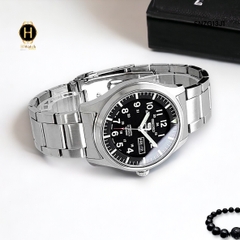 Đồng Hồ Nam Seiko 5 Automatic SNZG13J1 Sport Dây Thép Mặt Đen