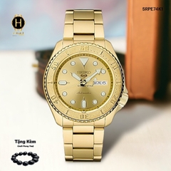 Đồng Hồ Nam Seiko 5 Automatic Sport SRPE74K1 Full Gold