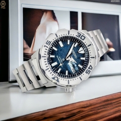 Đồng Hồ Nam Seiko Automatic Diver’s SRPH75K1 Dây Sắt Trắng Mặt Xanh