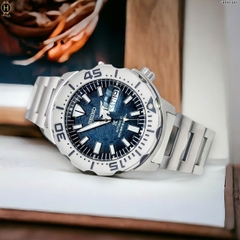 Đồng Hồ Nam Seiko Automatic Diver’s SRPH75K1 Dây Sắt Trắng Mặt Xanh