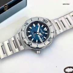 Đồng Hồ Nam Seiko Automatic Diver’s SRPH75K1 Dây Sắt Trắng Mặt Xanh