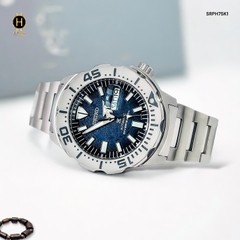 Đồng Hồ Nam Seiko Automatic Diver’s SRPH75K1 Dây Sắt Trắng Mặt Xanh