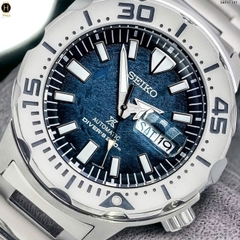 Đồng Hồ Nam Seiko Automatic Diver’s SRPH75K1 Dây Sắt Trắng Mặt Xanh