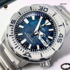 Đồng Hồ Nam Seiko Automatic Diver’s SRPH75K1 Dây Sắt Trắng Mặt Xanh