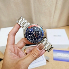 Đồng Hồ Nam Seiko Quartz Solar Prospex Speedtimer SSC913P1 ( SSC913 ) Dây Thép Mặt Xanh Dương