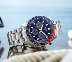 Đồng Hồ Nam Seiko Quartz Solar Prospex Speedtimer SSC913P1 ( SSC913 ) Dây Thép Mặt Xanh Dương