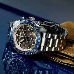 Đồng Hồ Nam Seiko Quartz Solar Prospex Speedtimer SSC939P1 ( SSC939 ) Dây Thép Mặt Xám