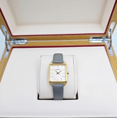 Đồng Hồ Nữ Seiko Quartz SWR090P1 Dây Da Xám Mặt Nude