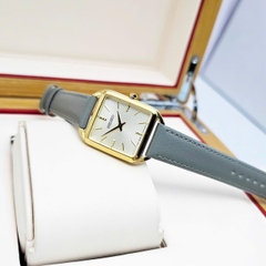 Đồng Hồ Nữ Seiko Quartz SWR090P1 Dây Da Xám Mặt Nude