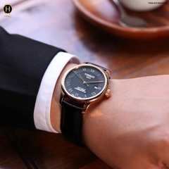Đồng Hồ Nam Tissot Automatic T006.407.36.053.00 (T0064073605300) LE LOCLE Dây Da Đen Vỏ Vàng Hồng Mặt Đen Sapphire