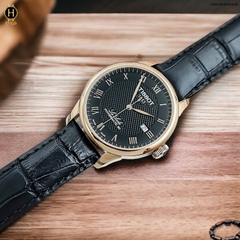 Đồng Hồ Nam Tissot Automatic T006.407.36.053.00 (T0064073605300) LE LOCLE Dây Da Đen Vỏ Vàng Hồng Mặt Đen Sapphire