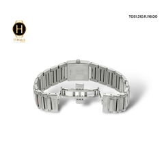 Đồng Hồ Nữ Tissot Quartz T051.310.11.116.00 Vuông Diamond Dây Thép Mặt Trắng