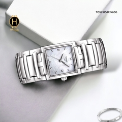 Đồng Hồ Nữ Tissot Quartz T051.310.11.116.00 Vuông Diamond Dây Thép Mặt Trắng