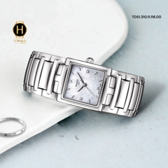 Đồng Hồ Nữ Tissot Quartz T051.310.11.116.00 Vuông Diamond Dây Thép Mặt Trắng