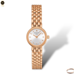 Đồng Hồ Nữ Tissot Quartz Lovely Dây Thép Vàng Hồng Mặt Trắng Sapphire T058.009.33.031.01 ( T0580093303101 )