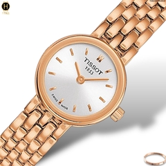 Đồng Hồ Nữ Tissot Quartz Lovely Dây Thép Vàng Hồng Mặt Trắng Sapphire T058.009.33.031.01 ( T0580093303101 )